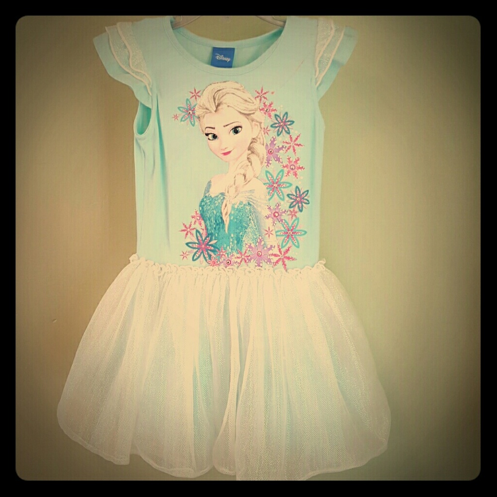 Disney brand Elsa dress with glittery tulle skirt